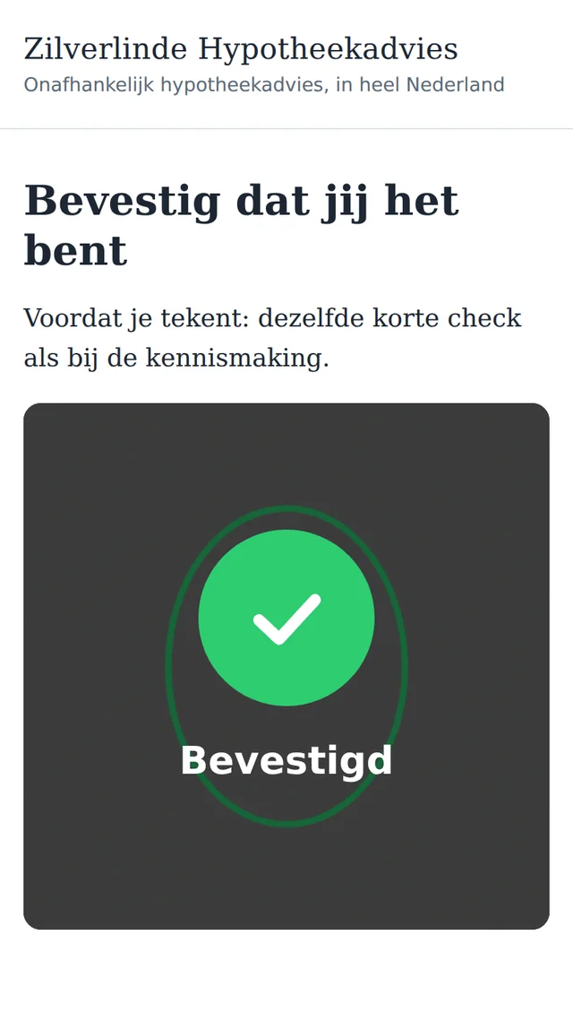 A big green tick with the word Confirmed.